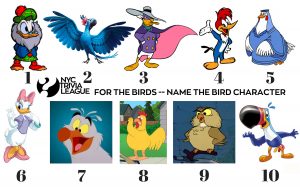 Classic cartoon birds from Looney Tunes and others.