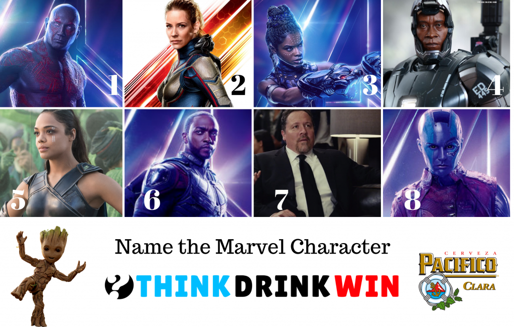 Marvel characters Thor, Black Panther, Falcon, and Loki.
