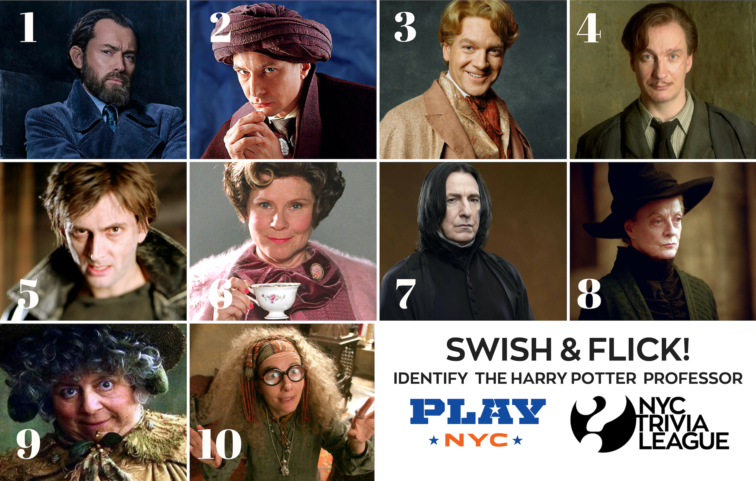 Picture Round — Harry Potter Professors – NYC Trivia League